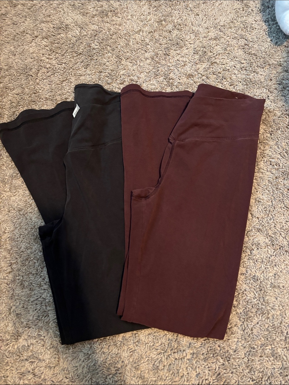 PINK Victoria's Secret Boot Cut Pants in Black and Burgundy